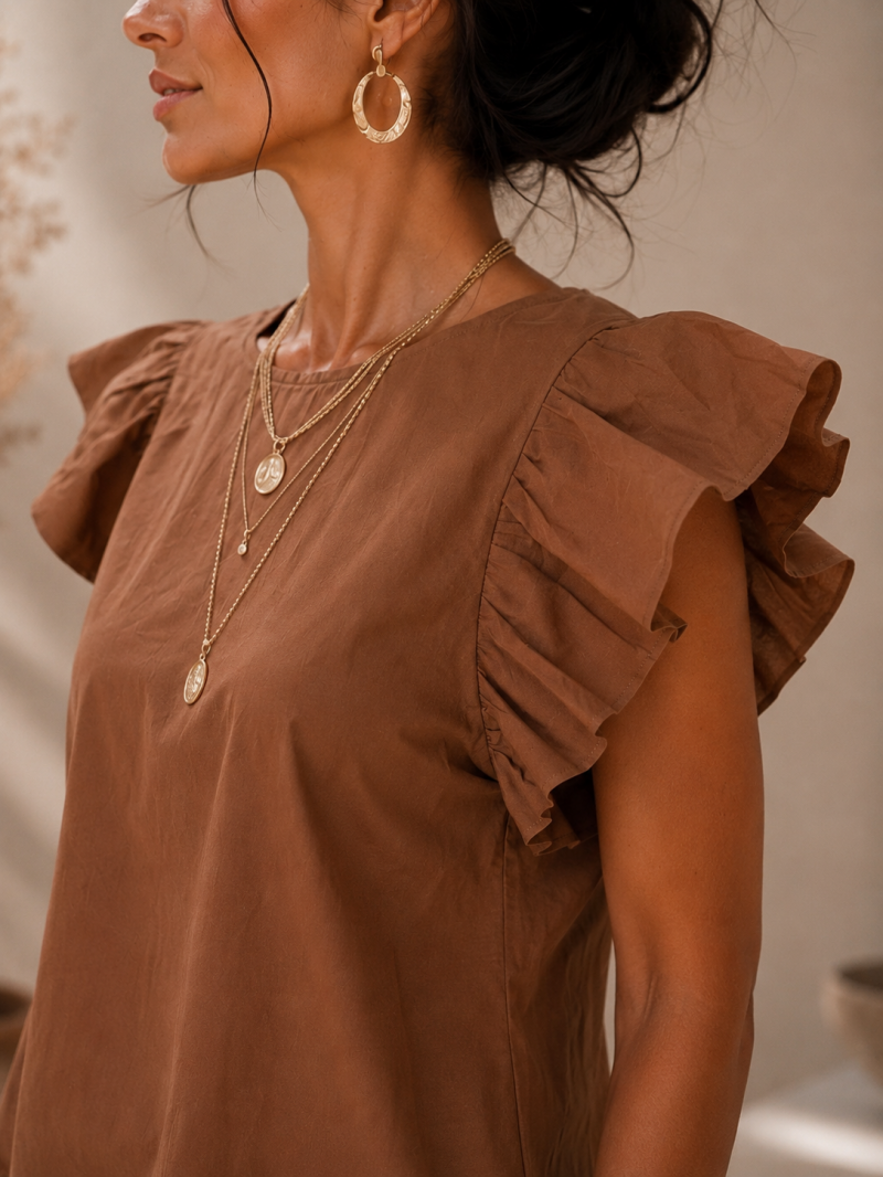 Blouse à Volants – Made in Italy – Taille unique – vue 2