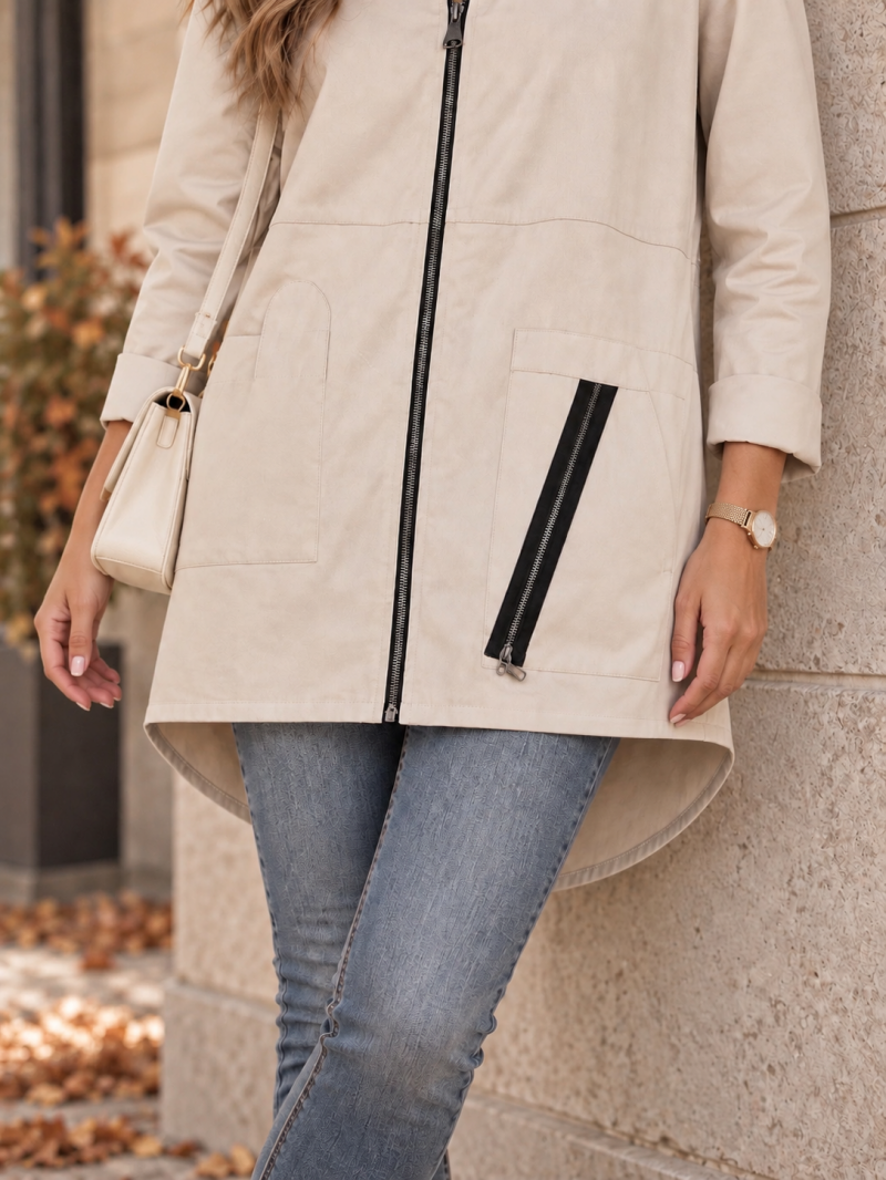 Veste longue asymétrique - Taille unique (36 au 42) Made in Italy – vue 2