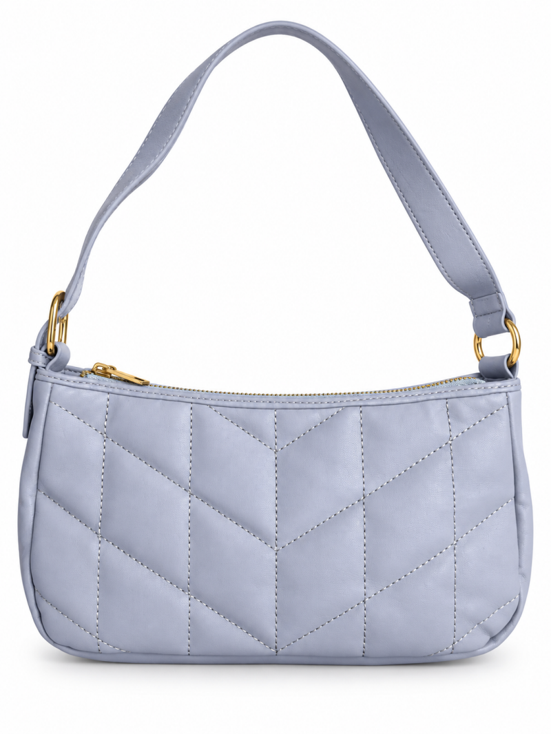 Sac à main matelassé bleu lavande – autre vue