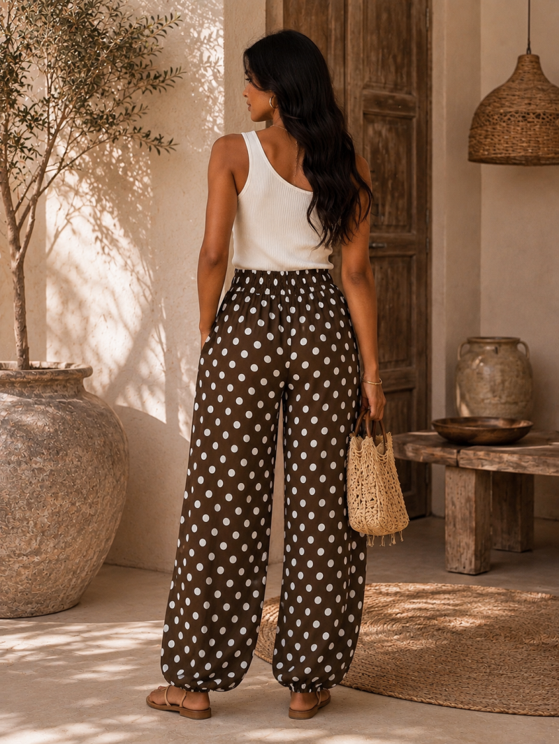 Pantalon à pois – taille unique (36 au 40) Made in Italy – vue 5