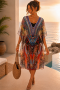Paréo long multicolore en voile léger – vue principale