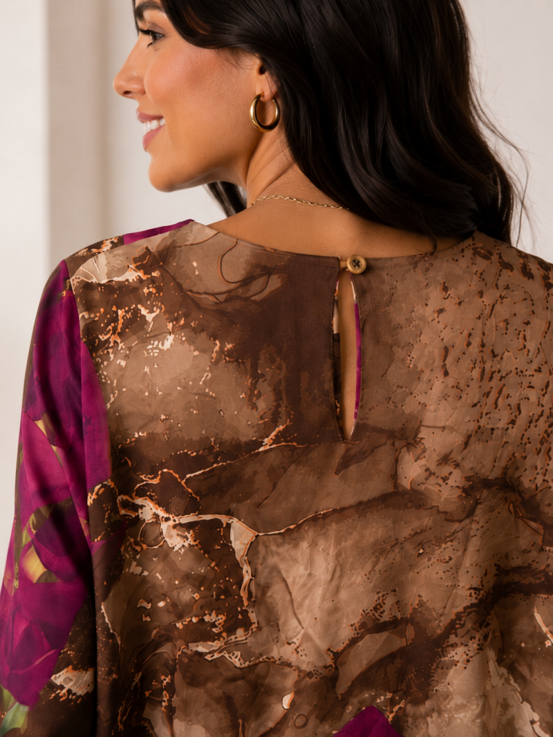 Blouse fluide imprimée – Taille M (36 au 42) Made in Italy – vue 5