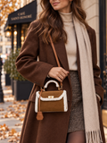 Mini sac bouclette camel noir ou moutarde – vue principale