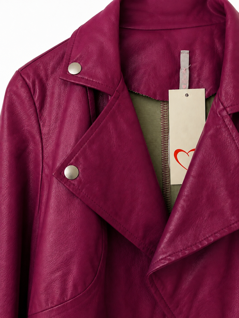 Veste courte effet cuir – Taille S (36 au 38) Made in Italy – vue 3