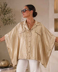 Veste satinée beige doré – vue principale