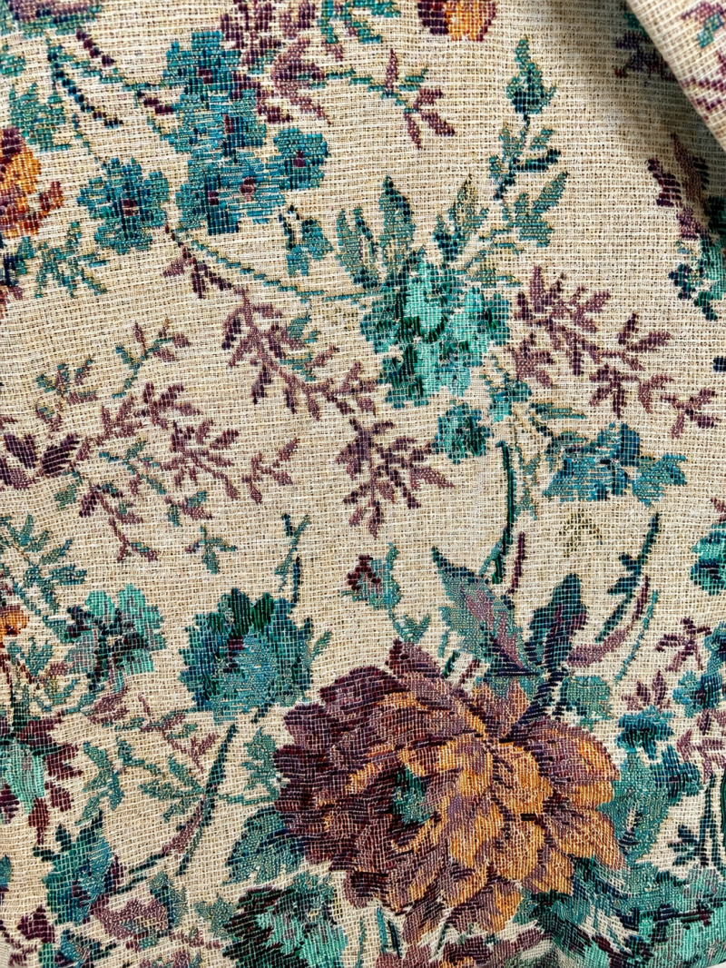 Gilet tailleur fleuri sans manches – Taille unique (34 au 36) Made in Italy – vue 5