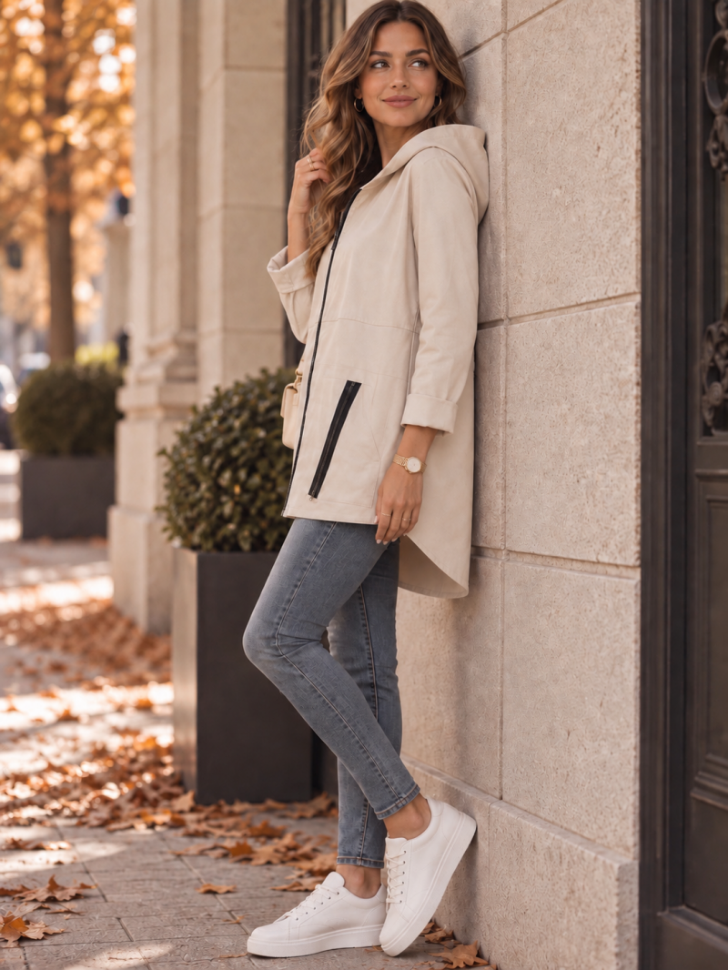 Veste longue asymétrique - Taille unique (36 au 42) Made in Italy – vue 4