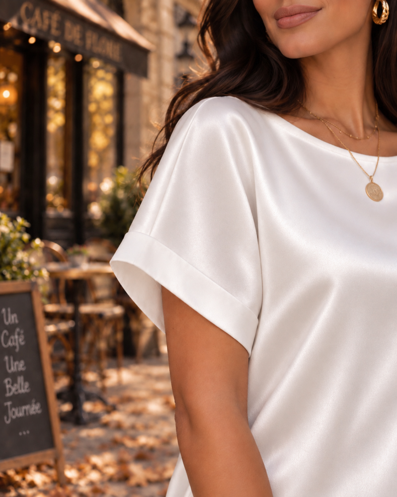 Robe blanche fluide à dentelle – Taille unique (36 au 44) Made in Italy – vue 2