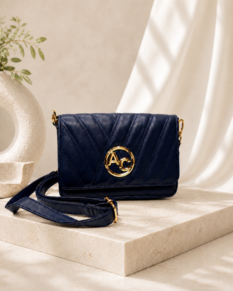 Sac bandoulière American College bleu marine