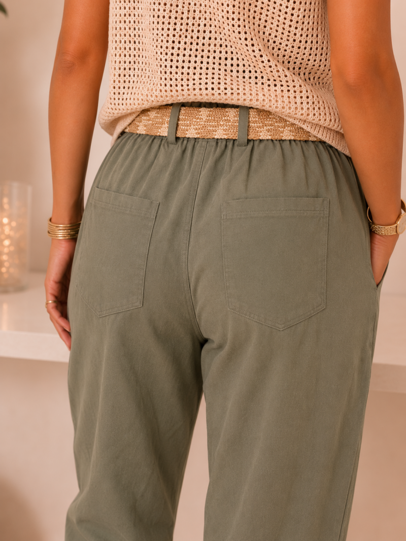 Pantalon Baggy ceinture tressée incluse – Taille Unique (34 au 40) Made in Italy – vue 5