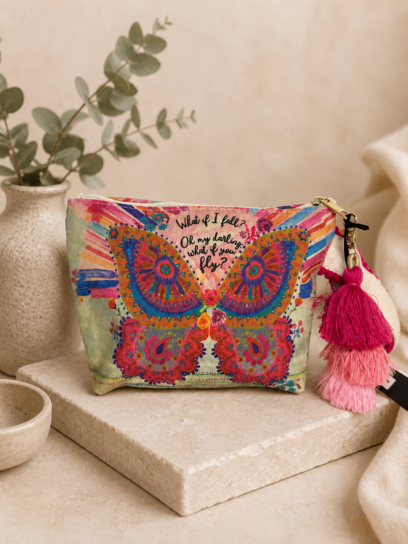 Trousse imprimé papillon multicolore – vue principale