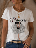 T-shirt blanc à strass multicolores – vue principale