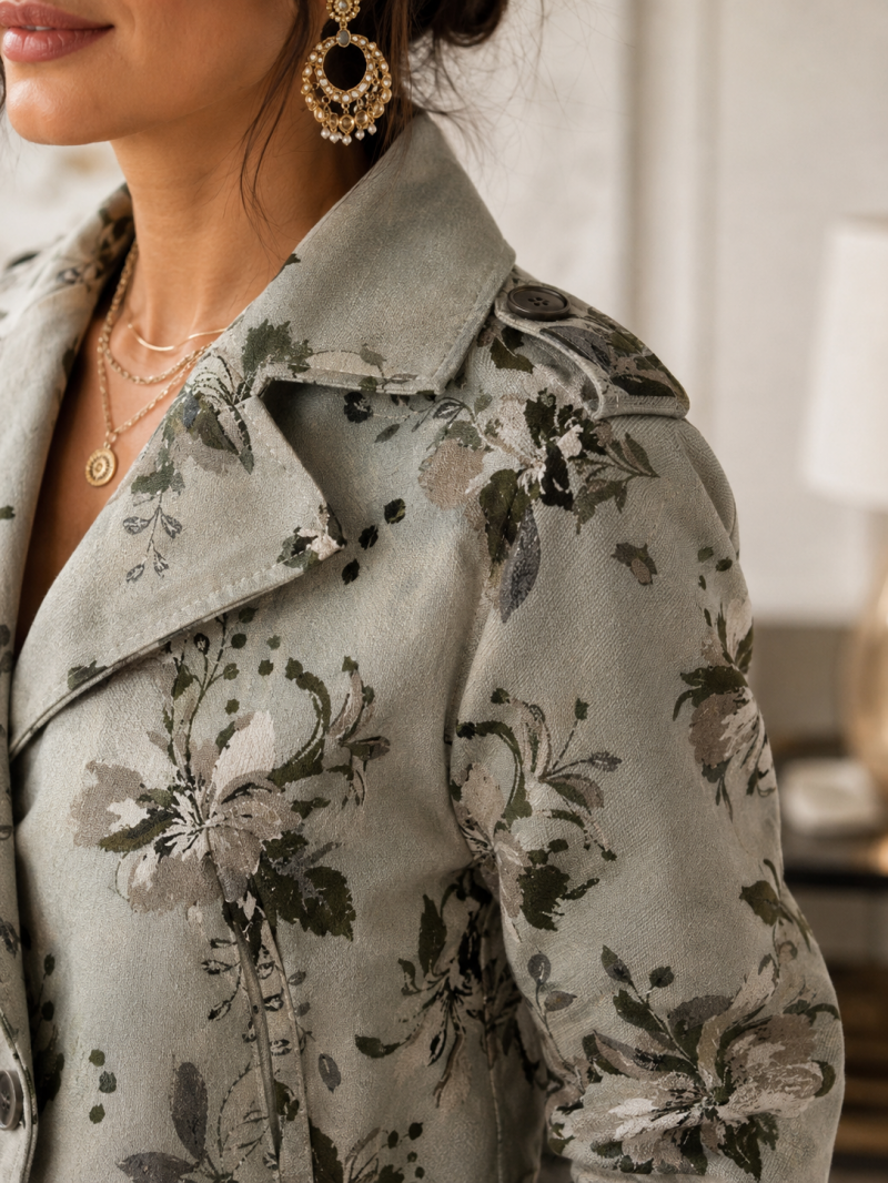 Veste courte fleurie - Taille S/M (36 au 42) Made in Italy – vue 2