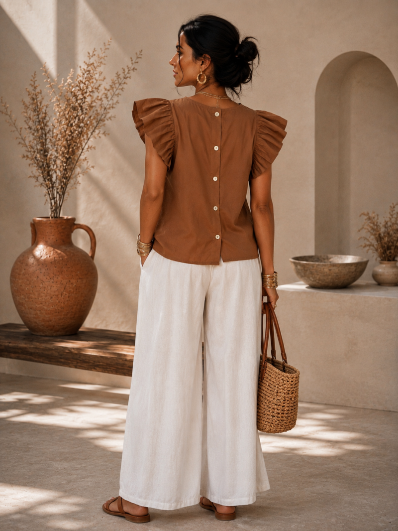 Blouse à Volants – Made in Italy – Taille unique – vue 3