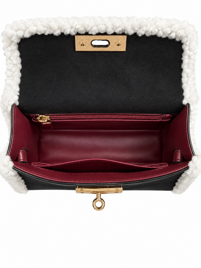 Mini sac bouclette camel noir ou moutarde – présentation du produit