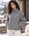 Veste polaire sherpa grise Chevignon femme - vue de face